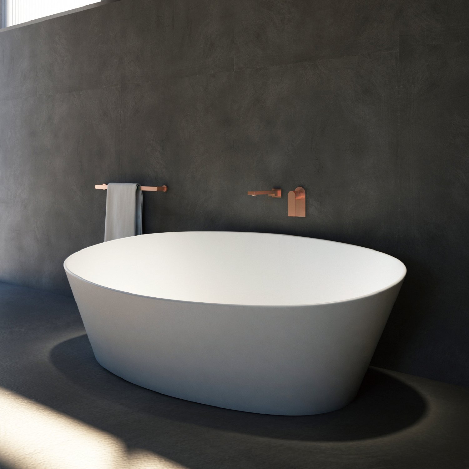 Solid surface freestanding bathtub Italian Design