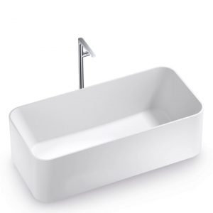 Solid surface freestanding bathtub Italian Design